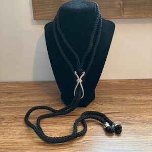 Wide Cord Adjustable Slip Through Necklace/Bolo
